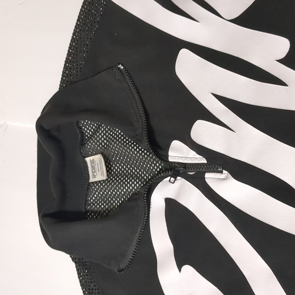 Pink Victoria’s Secret Crop Top 3/4 zip - Picture 3 of 8